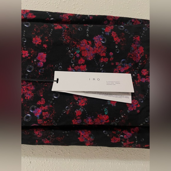 Iro Paris Dasher Lace Trim Floral Bubble Racerback Tank Top - Size 34 - Picture 2 of 12